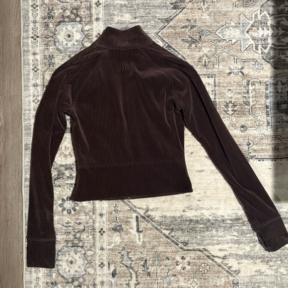 Lululemon Scuba Track velvet Jacket size 4 Brown - Picture 7 of 8